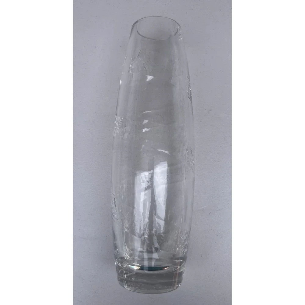 Clear Art Glass Vase 12